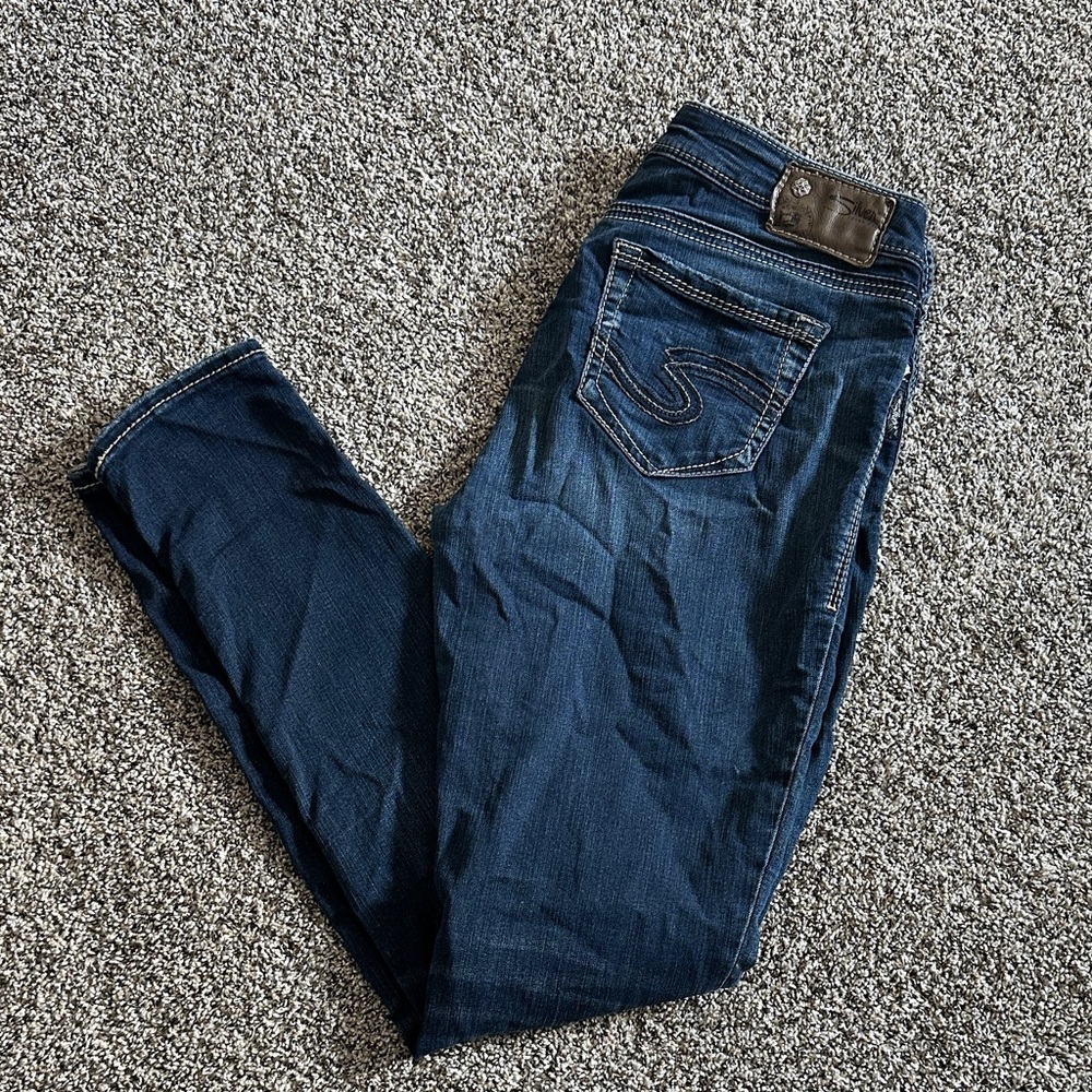 Silver Jeans Women's Dark Blue Skinny Jeans